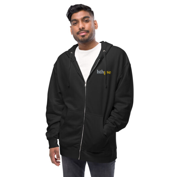 Unisex Fleece Zip-Up Hoodie (embroidered) - Image 2