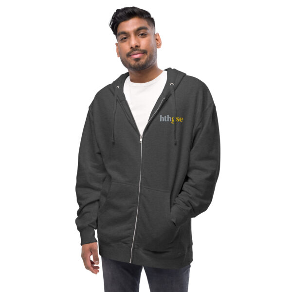 Unisex Fleece Zip-Up Hoodie (embroidered) - Image 4