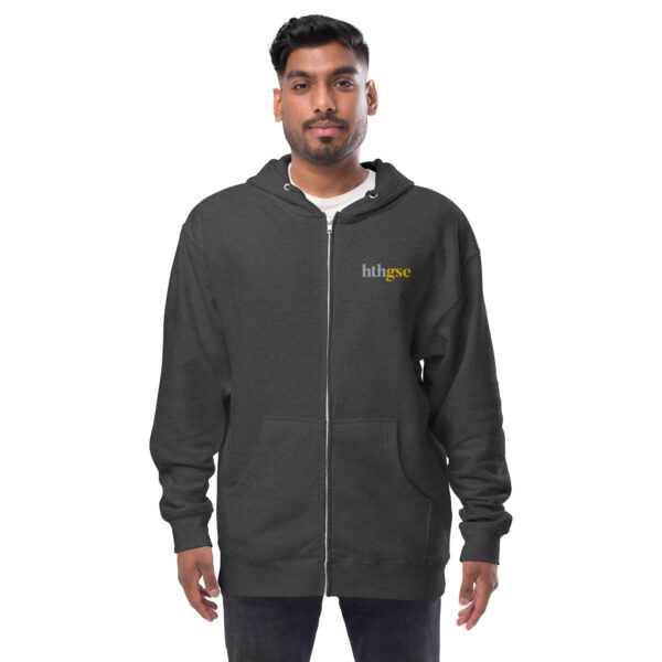 Unisex Fleece Zip-Up Hoodie (embroidered) - Image 3