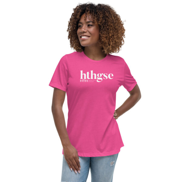 Women's Relaxed Fit T-Shirt (white logo)