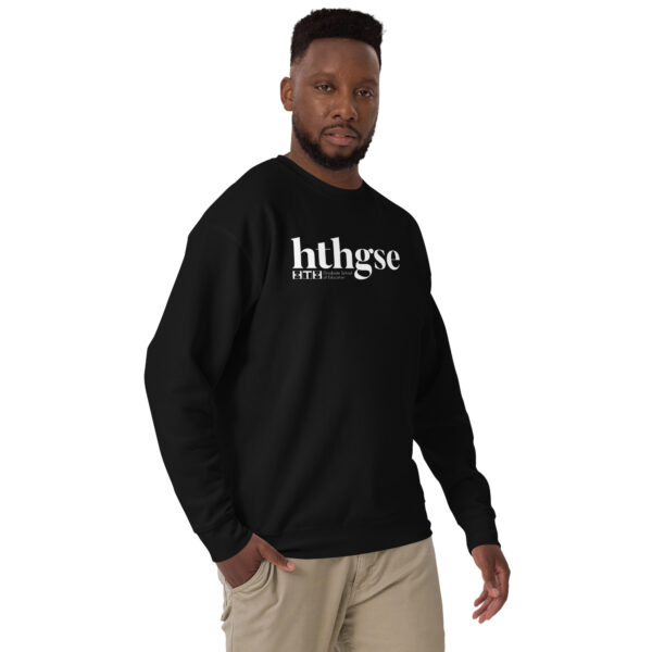 Unisex Crew Neck Sweatshirt (white logo) - Image 4
