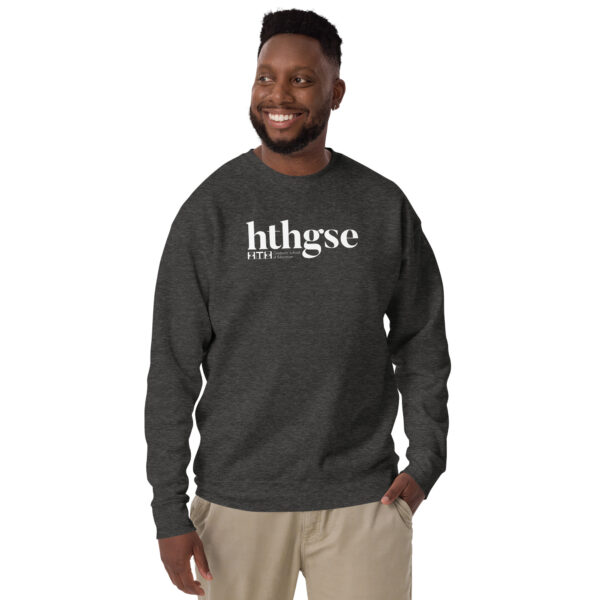 Unisex Crew Neck Sweatshirt (white logo) - Image 7
