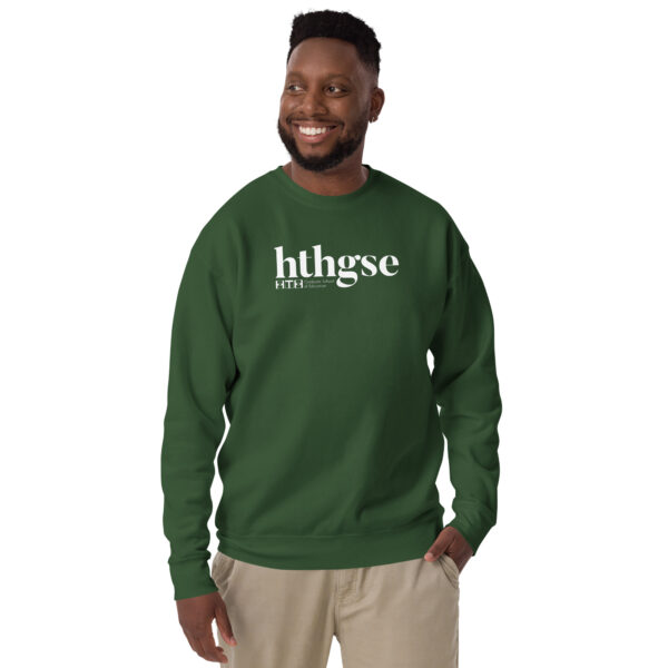 Unisex Crew Neck Sweatshirt (white logo) - Image 11