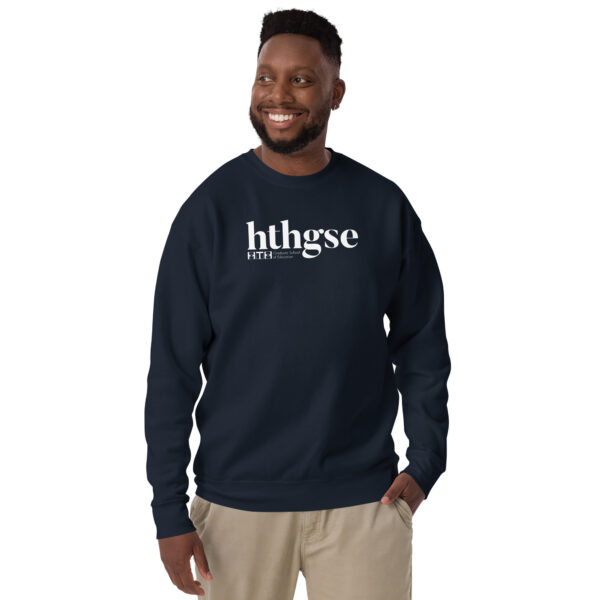 Unisex Crew Neck Sweatshirt (white logo) - Image 5
