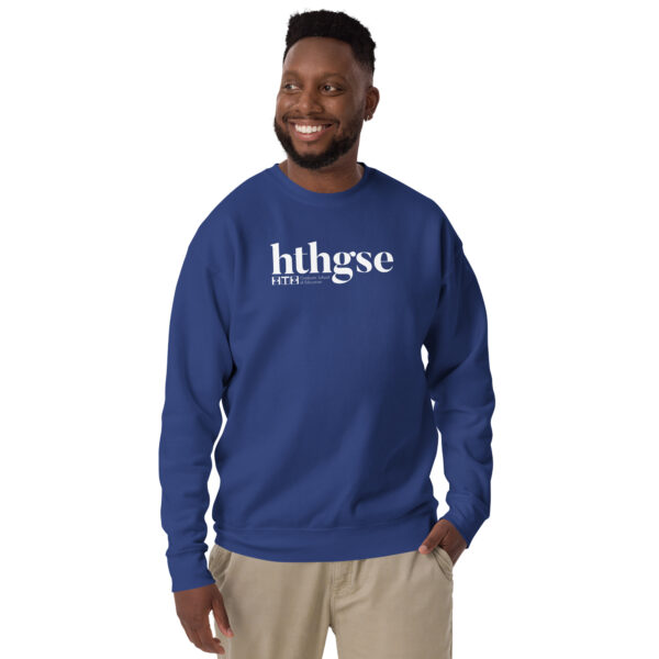 Unisex Crew Neck Sweatshirt (white logo) - Image 9